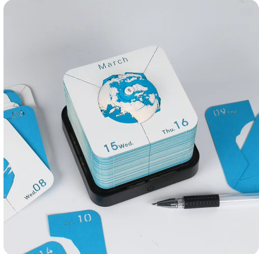 LED-Lit 3D Astronaut Earth Calendar